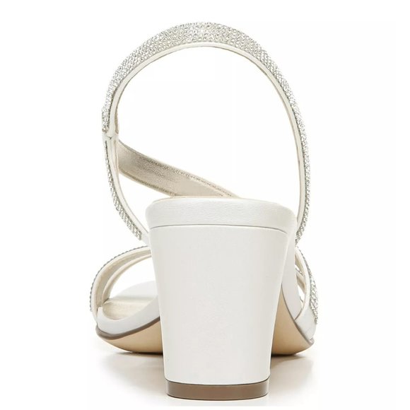 NEW Naturalizer Vanessa 2 Jewel Rhinestone Chunky Block Heels Sandal 10W Wide - Picture 3 of 3